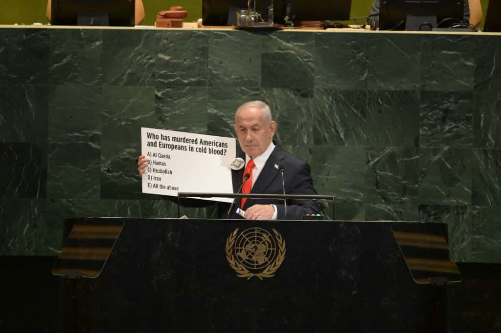 Israel Prime Minister Benjamin Netanyahu at UNGA 80th Session