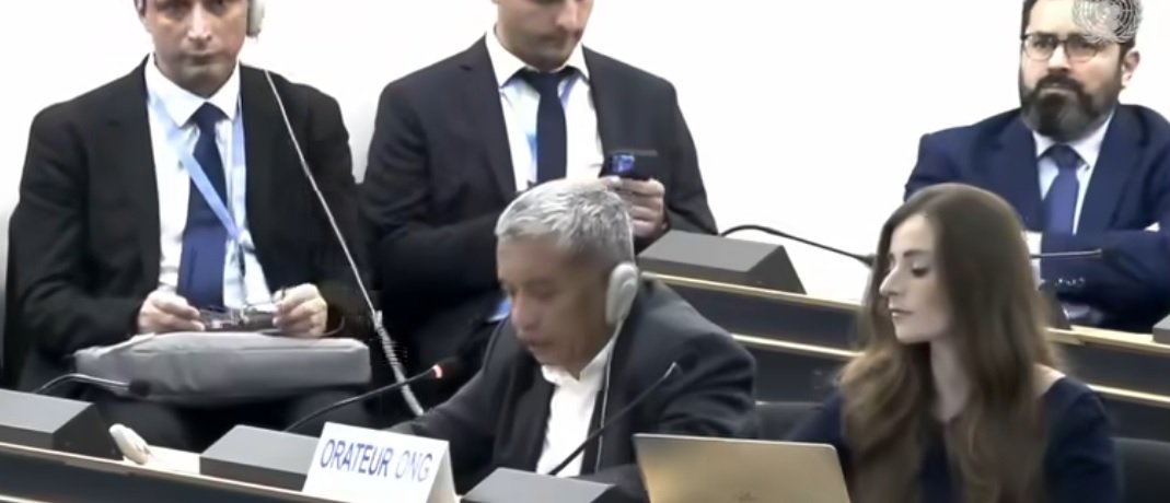 Suhas Chakma addressing the UN Human Rights Council